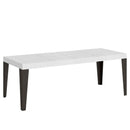  Tavolo Allungabile 200-460x90x77 cm Flame Premium Bianco Frassino Telaio Antracite