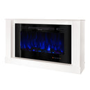 Camino Elettrico da Pavimento 72,5x121,5x30 cm Effetto Fiamma 1500W Bernard mini & Adeli Bianco