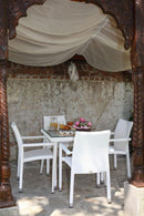 Sedia da Giardino 60x61xh88 cm in Polyrattan Adila Bianco