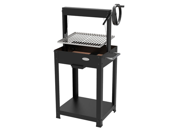 Barbecue a Legna e Carbone 55x46x121 cm BBQ Argentino in Acciaio Duramax Nero prezzo