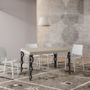Tavolo Allungabile 120-204x80x77 cm Karamay Cashmere Telaio Antracite 