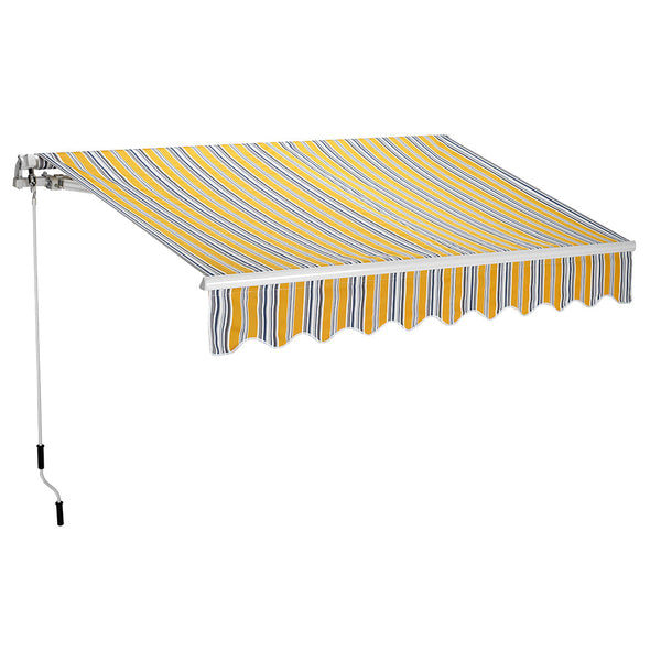 prezzo Eckstabmarkise 200 x 250 cm Dunkelgelb gestreiftes Polyestergewebe