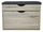 Schuhregalbank mit Fach und Kissen 60 x 30 x 50 cm in PB und Sonoma-Papier