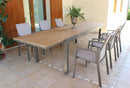Tavolo Cayman Allungabile 200/300x95x75 h cm in Alluminio Taupe