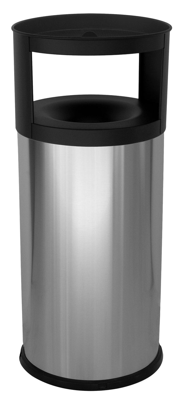 Pattumiera Gettacarte Ø38xh90 cm Autoestinguente Posacenere in Acciaio Inox Argento prezzo