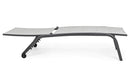 Lettino Prendisole da Giardino 61x192x105 cm con Ruote in Alluminio Antracite