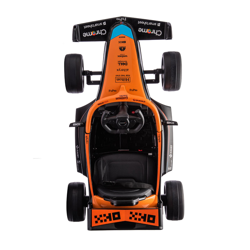 Macchina Elettrica per Bambini 12V Licenza McLaren F1 Team Nera e Arancione