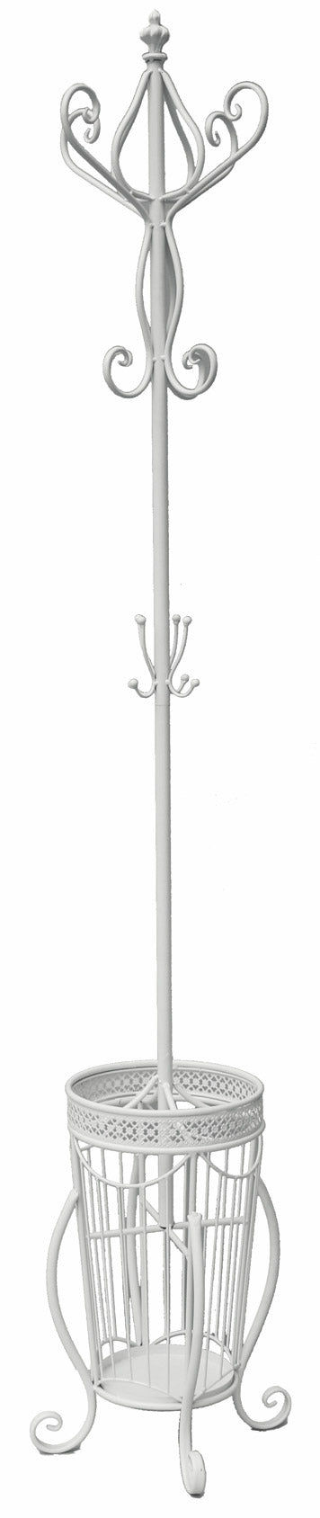 prezzo Soriani Kleiderständer aus weißem Schmiedeeisen Ø25x185 cm mit Schirmständer