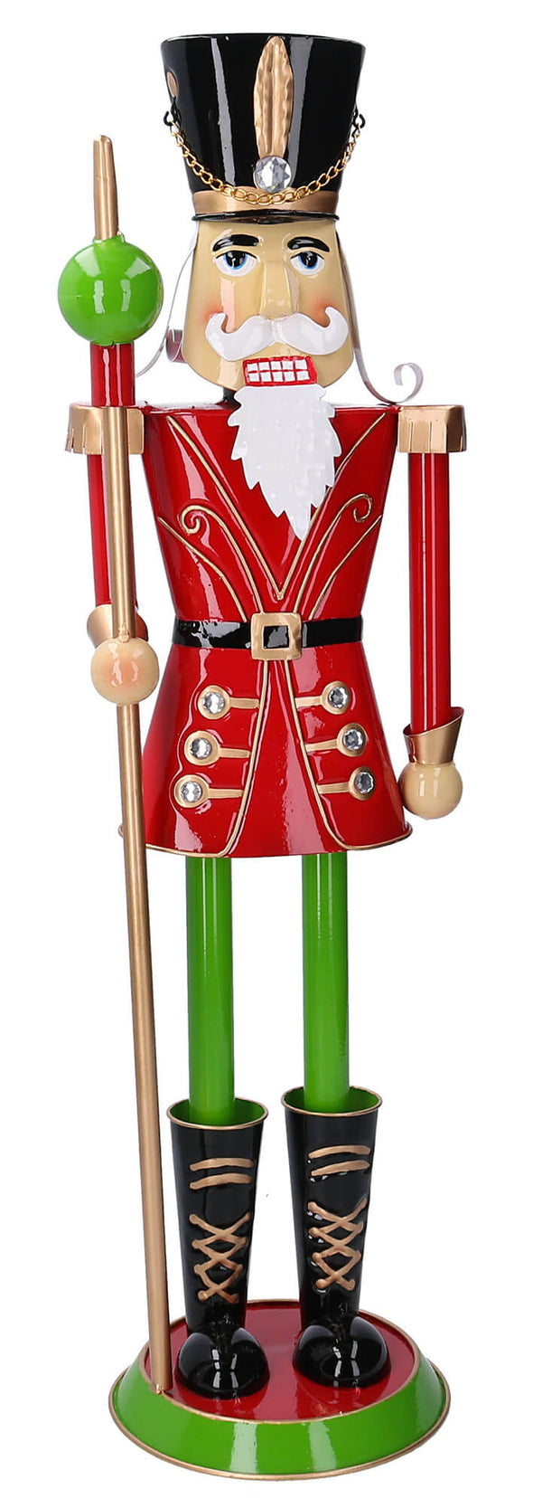 Nussknacker Soldat aus Harz 17,5x15,5xh64 cm Adami Red Dekoration sconto