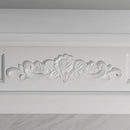Camino Elettrico da Terra 121x38x108 cm Truman Effetto Marmo Bianco      