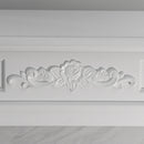 Camino Elettrico da Terra 121x38x108 cm Truman Effetto Marmo Bianco      