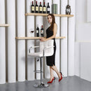 Sgabello con Braccioli Alzata a Gas e Seduta Girevole in Similpelle Vandi Bianco