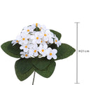 Set 6 Cespugli Artificiali di Violetta Altezza 21 cm Bianco