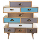 Mobiletto Kingston 80x36,5x91,5 h cm in Legno Multicolor