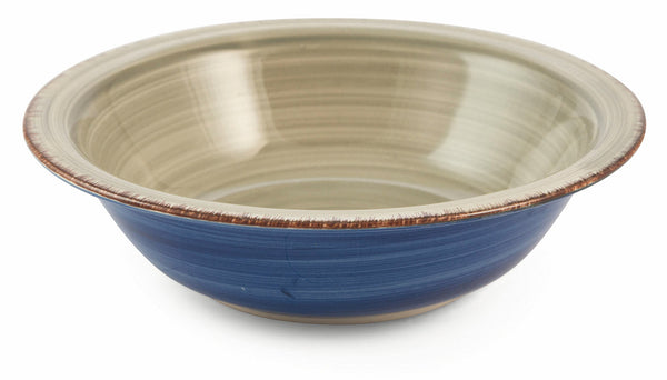 prezzo Set 6 tiefe Teller Ø21,5x5,5 cm aus Steingut Villa d'Este Home Tivoli Baita Grau und Blau