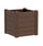 Fioriera da Giardino 42x42x40 cm in Polipropilene Trama 001 Moka Marrone Scuro