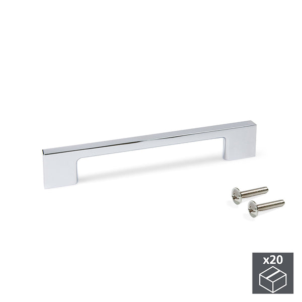 Emuca Möbelgriffe Achsabstand 160 mm Zamak Chrom 20 Stück acquista