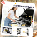 Passeggino per Cani 77x44x102 cm Pieghevole con Portabicchieri e Cestino Grigio      
