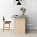 Set 2 Sgabelli da Bar con Schienale 42x47x92 cm Rivestimento Finta Pelle e Poggiapiedi Nero