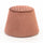 Hocker aus samtigem Stoff Ø33 cm Altrosa