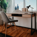 Scrivania 120x60x75 cm Denver 30 quercia antracite