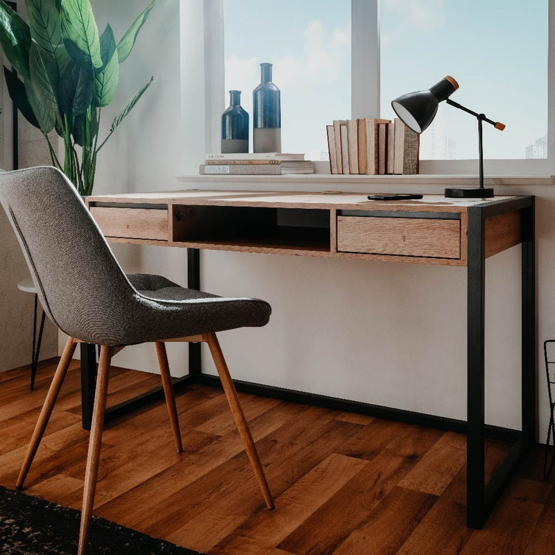 Scrivania 120x60x75 cm Denver 30 quercia antracite