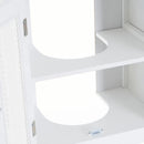 Mobile Sottolavabo da Bagno Sottolavello in Legno Bianco con Mensola 48x30x60 cm