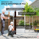 Casetta da Giardino Porta Attrezzi 235,7x152x208,7 cm con Pannelli in Acciaio Galvanizzato Effetto Legno Marrone 