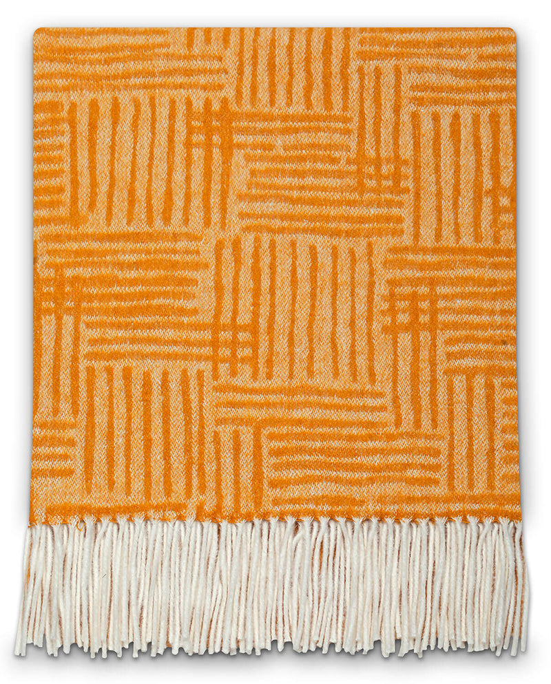 Plaid Misto Cotone 130x170 cm Effetto Cashmere 230 gr/mq Cober Orient Grano