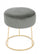 Hocker Clarissa Grey D35 in Stoff mit Samteffekt