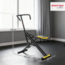 Macchina Total Crunch Pieghevole 57x105x115 cm con Seduta Regolabile in Metallo e Plastica Giallo      