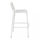 Sgabello Alto Vega 50x51x95 h cm in Acciaio Bianco