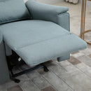 Poltrona Relax Reclinabile Manuale in Tessuto Grigio-Verde