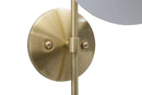 Lampada da Muro Glamy Street 19x31x51 cm in Ferro e Vetro Oro e Bianco