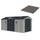 Boden für Gartenbox 476 x 246 x 235 cm aus grauem Kunststoff
