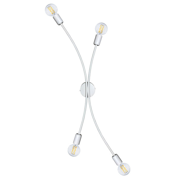 Deckenleuchte 4xE27 Weiß E-Energy Daniela Lackierter Rahmen sconto