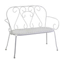 Panchina da Giardino 105x48xh88 cm in Metallo New Old Bianco