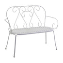 Panchina da Giardino 105x48xh88 cm in Metallo New Old Bianco
