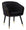 Sessel Paris 62x58x78 cm aus Schwammmetall in Schwarz und Gold und Polyester
