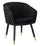 Sessel Paris 62x58x78 cm aus Schwammmetall in Schwarz und Gold und Polyester