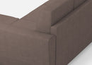 Divano 2 Posti con Pouf 172x145x85 cm Yasel in Tessuto Talpa