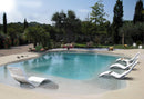 Lettino Chaise Longue da Esterno Giardino Seduta a Terra Arkema Serendipity Bianca