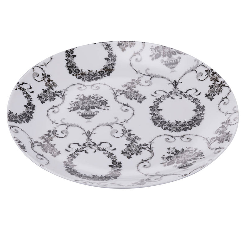 Set 6 Piatti Frutta Ø19x2 cm  in Porcellana e Gres VdE Tivoli 1996 Rose Baroque