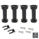 Piedino Regolabile con Base Pre-Assemblata per Mobile 148-165 mm Plastica Nero 40 Pezzi Emuca