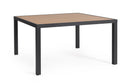 Tavolo da Esterno 136x136x75h cm in Alluminio e Polywood Hilija Naturale e Antracite  