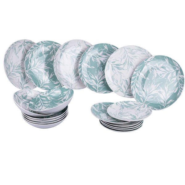 acquista Villa d'Este Home Porzellan Tafelservice 18-teilig Tivoli Forest Leaf Green