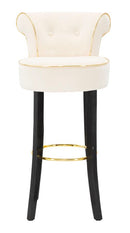 Sgabello Bar Luxy Crema 46x48x96 cm in Legno e Plastica