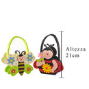 4 Borsine Artificiali con Farfalla/Coccinella Altezza 21 cm 