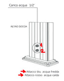 Doccia da Esterno Giardino Miscelatore e Lavapiedi Arkema Spring S Fascia Inox Verde