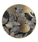 Quadro con Cornice Ø 90,8x4 cm Foglie in Tela